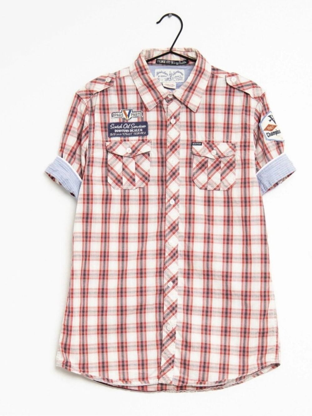 SOULRIDERS SPORTSWEAR VINTAGE " CHAMPION LEAGUE" PLAID S/SLEEVED SHIRT
